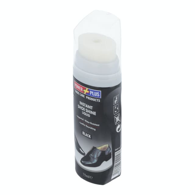 Power Plus Instant Shoe Shine Liquid Black 75ml